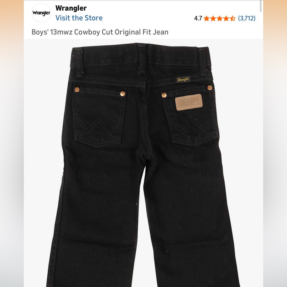 Wrangler boys cowboy cut jeans, 3T regular